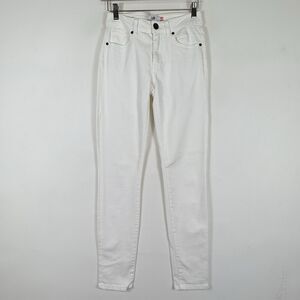 Cabi Womens Sz 0 White Skinny High‎ Rise Model 5491 Denim Jeans